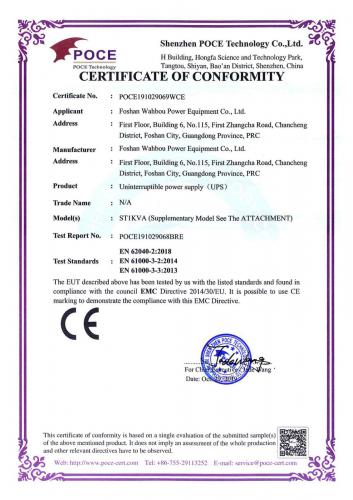 The CE certificate of 4